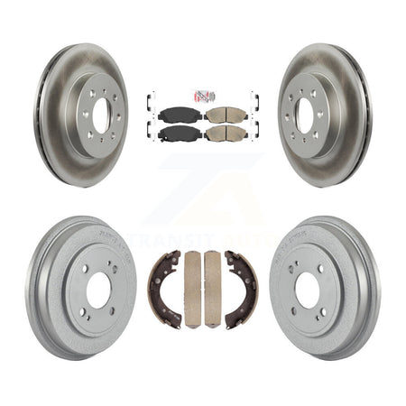Front Rear Disc Brake Rotors Ceramic Pads And Coated Drum Kit For Honda Civic KGA-104385