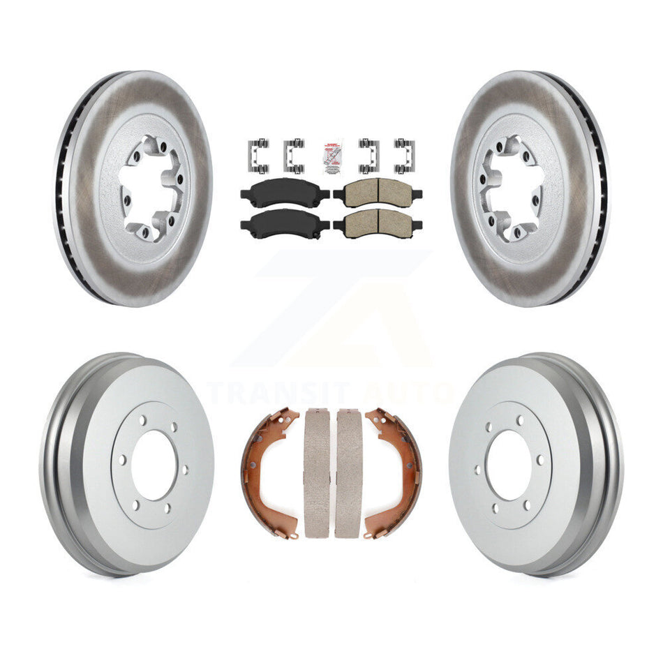 Front Rear Disc Brake Rotor Ceramic Pad Coated Drum Kit For Chevrolet Colorado GMC Canyon KGA-104390