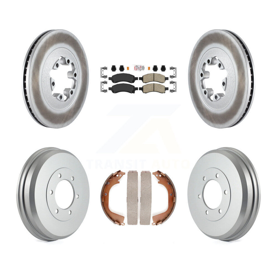 Front Rear Disc Brake Rotor Ceramic Pad Coated Drum Kit For Chevrolet Colorado GMC Canyon KGA-104391