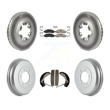 Front Rear Brake Rotors Ceramic Pad Coat Drum Kit For Chevrolet Colorado GMC Canyon Isuzu KGA-104393
