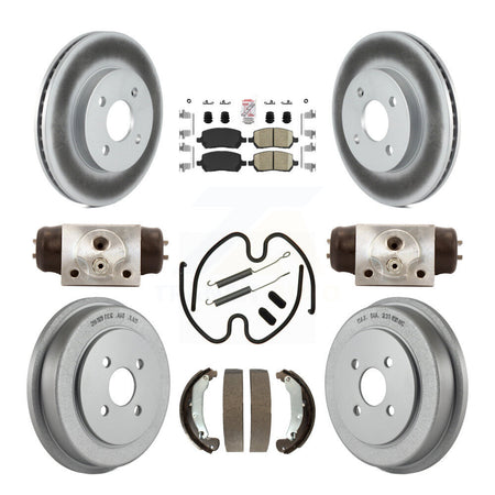 Front Rear Brake Rotors Ceramic Pad Coat Drum Kit (9Pc) For 03 Saturn Ion To VIN 3Z100143 KGA-104522