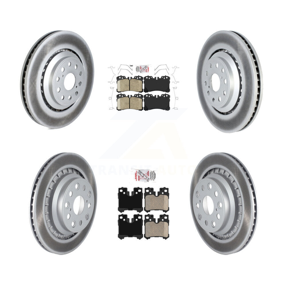 Front Rear Ceramic Pads And Coated Disc Brake Rotors Kit (6Pc) For Lexus LS460 LS600h KGA-104583