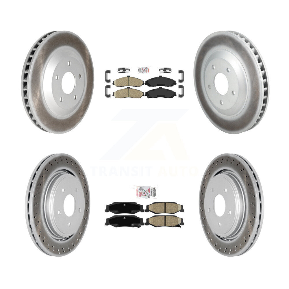 Front Rear Ceramic Pad Coat Brake Rotor Kit (6Pc) For Cadillac XLR With Heavy Duty Brakes KGA-104585