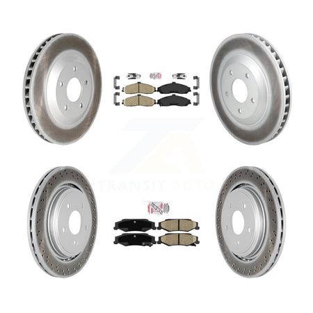 Front Rear Ceramic Pad Coat Brake Rotor Kit (6Pc) For Cadillac XLR With Heavy Duty Brakes KGA-104585