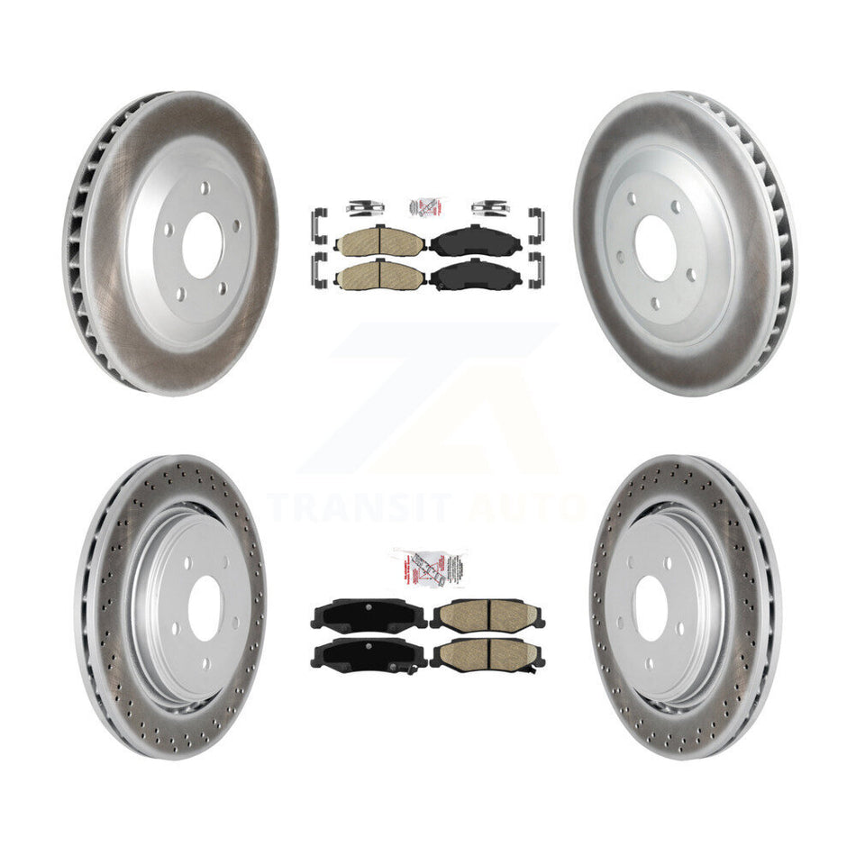 Front Rear Ceramic Pad Coat Brake Rotor Kit (6Pc) For Cadillac XLR With Heavy Duty Brakes KGA-104585