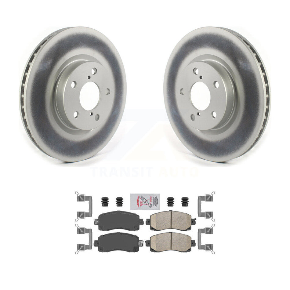 Front Coat Brake Rotor Ceramic Pad Kit For Subaru Impreza With 276mm Diameter KGA-104588