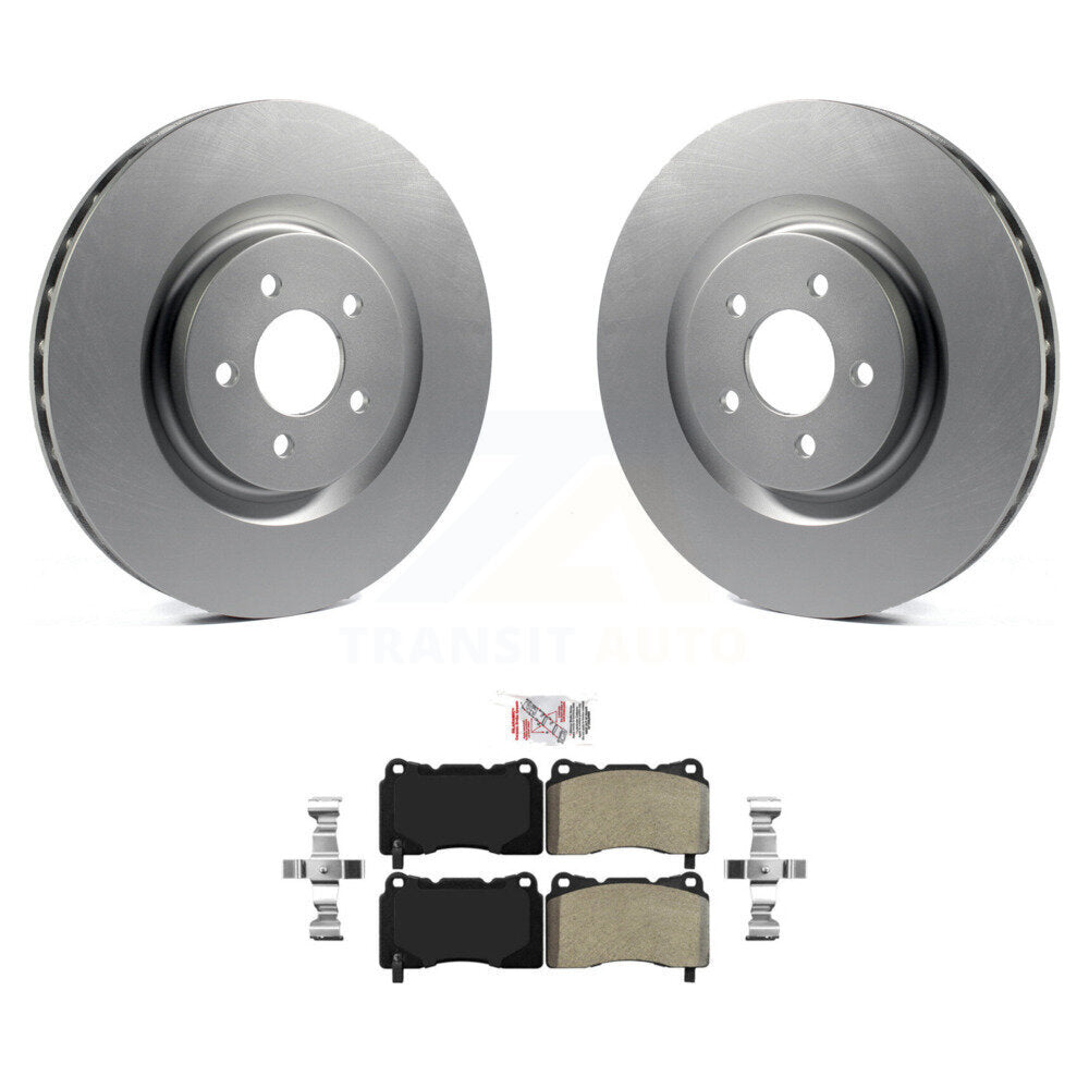 Front Coated Disc Brake Rotors And Semi-Metallic Pads Kit For Ford Mustang KGA-104598