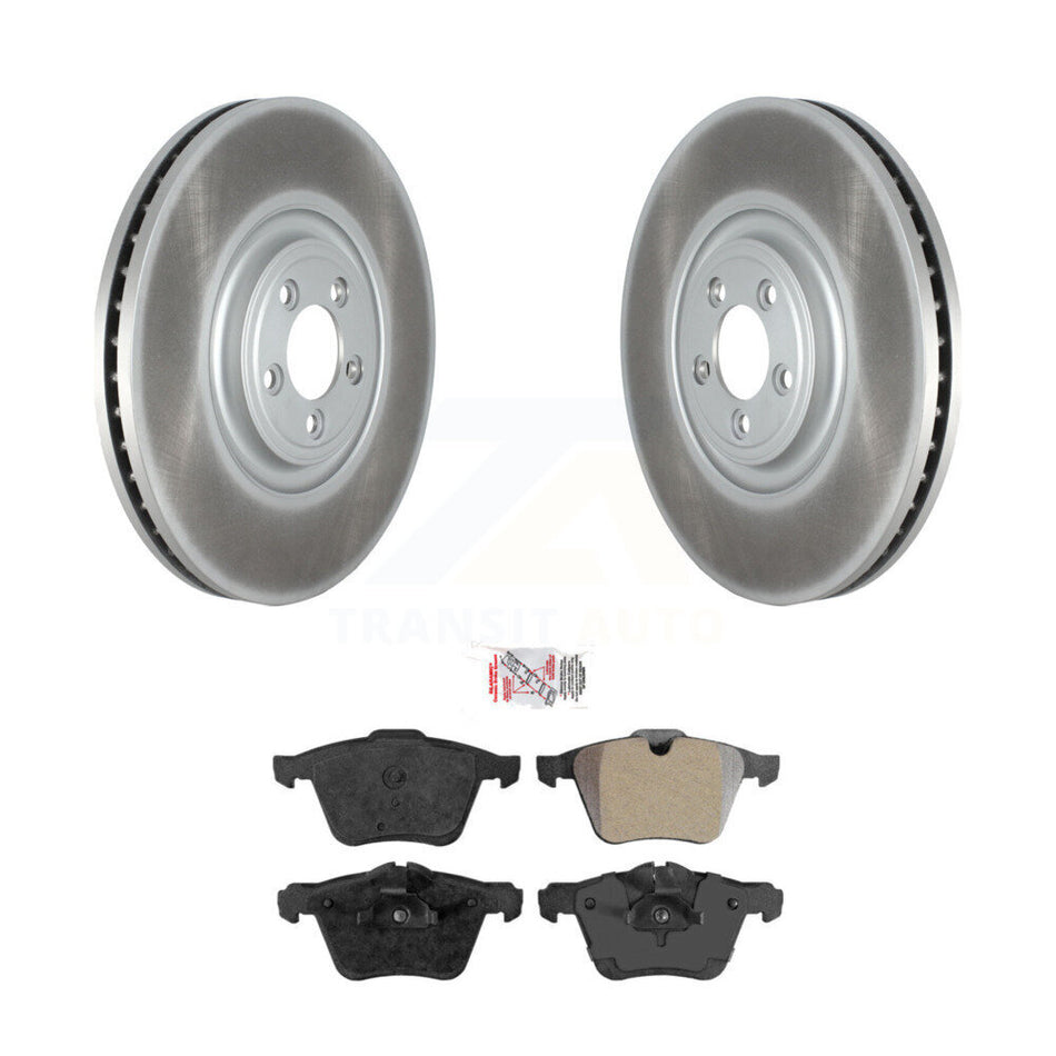 Front Coated Disc Brake Rotors And Semi-Metallic Pads Kit For Jaguar XF XJ KGA-104602