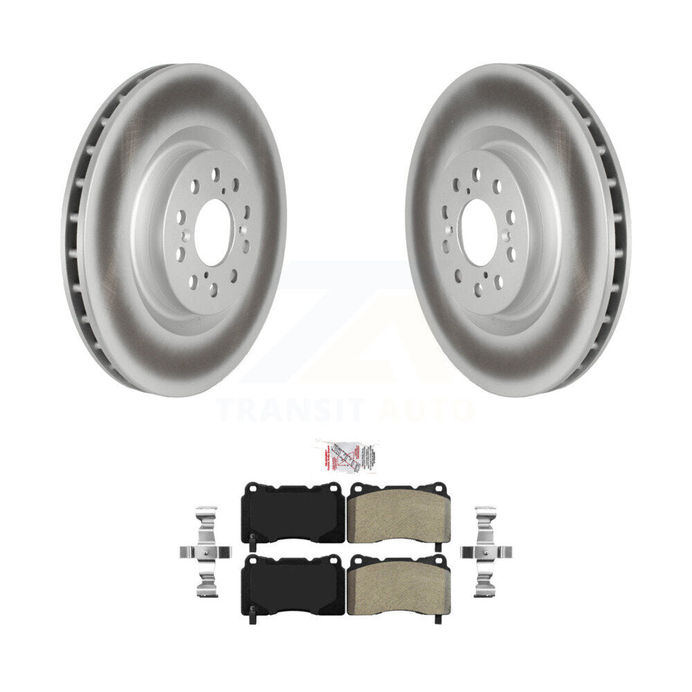 Front Coated Disc Brake Rotors And Semi-Metallic Pad Kit For 2017-2020 Honda Civic Type R KGA-104607
