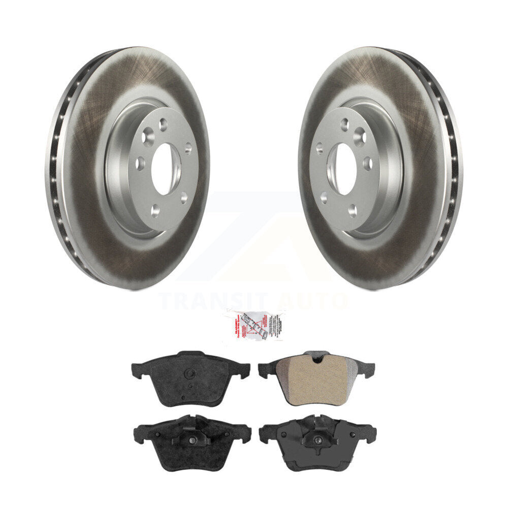 Front Coated Disc Brake Rotors And Semi-Metallic Pads Kit For Volvo V70 KGA-104618