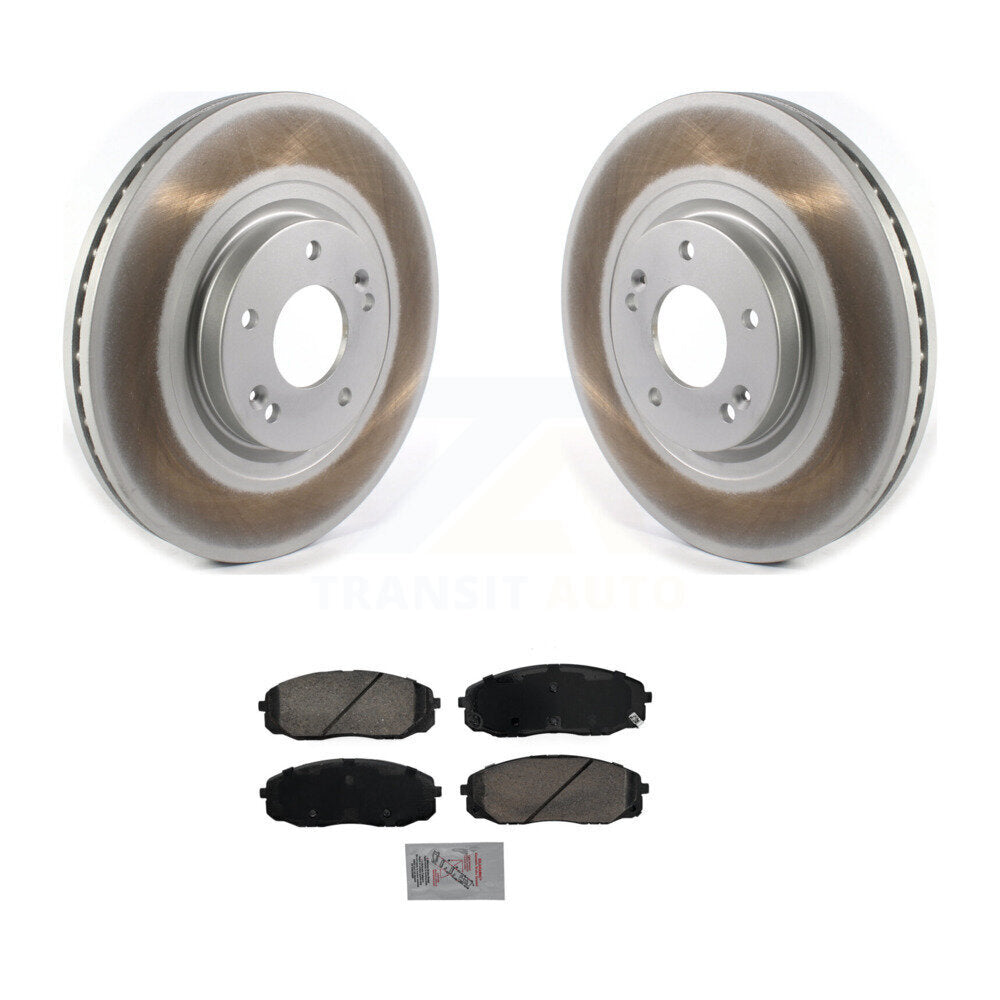 Front Coated Disc Brake Rotors And Ceramic Pads Kit For 2020-2021 Kia Sedona KGA-104623