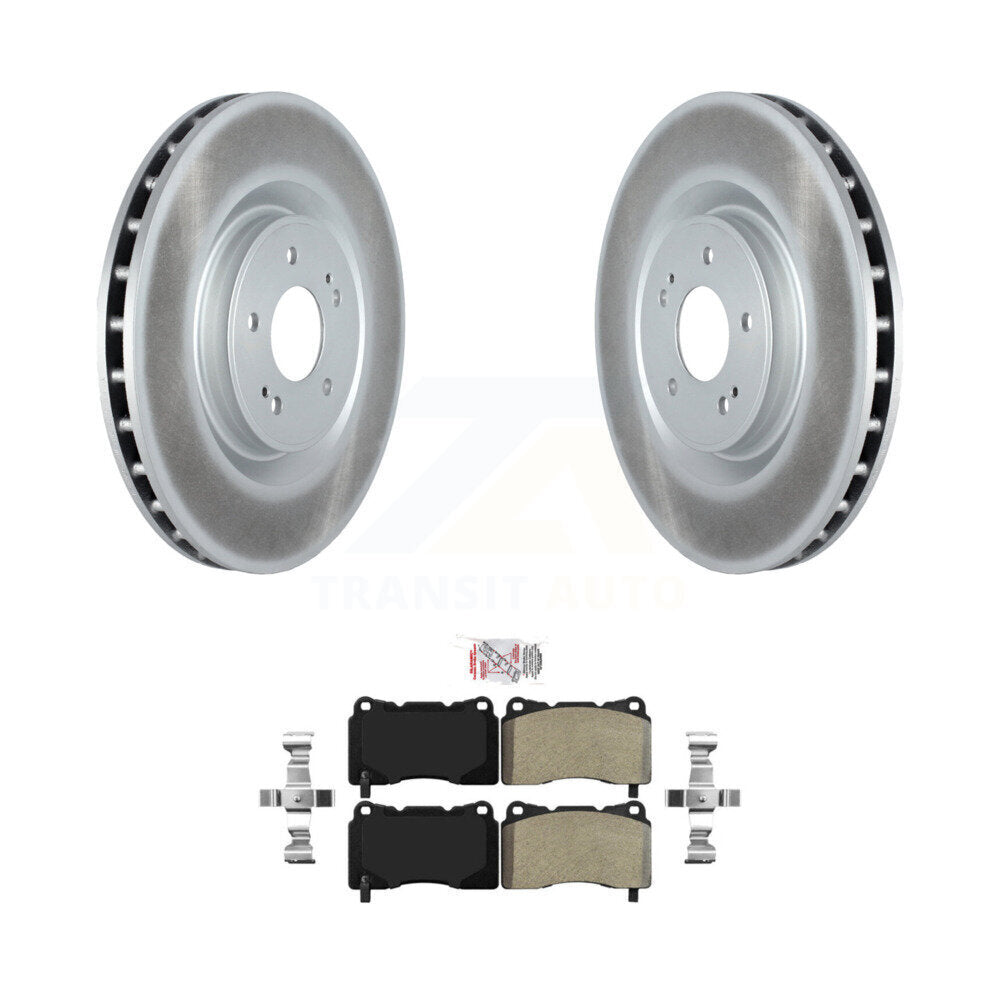Front Coated Disc Brake Rotors And Semi-Metallic Pads Kit For Mitsubishi Lancer KGA-104636