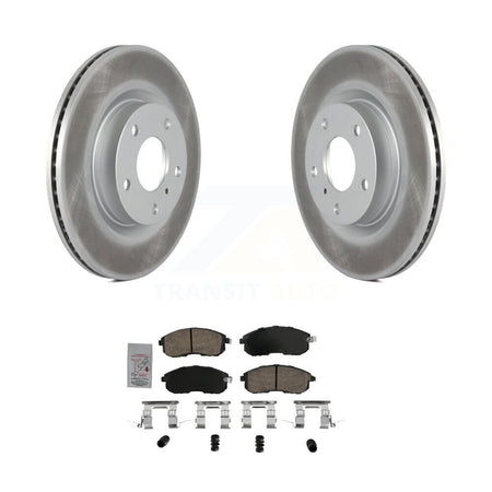 Front Coated Disc Brake Rotors And Ceramic Pads Kit For INFINITI G35 Nissan 350Z KGA-104639