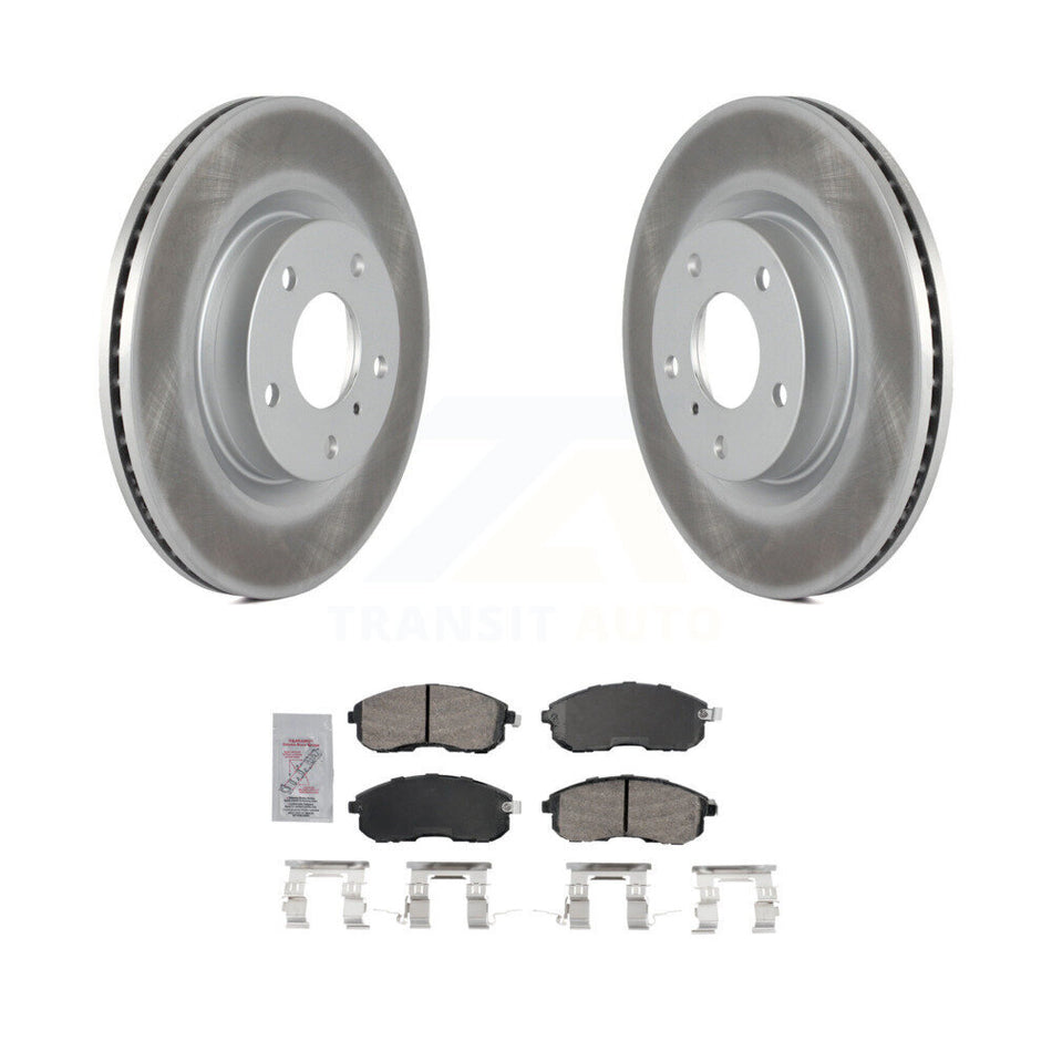 Front Coated Disc Brake Rotors And Ceramic Pads Kit For INFINITI G35 Nissan 350Z KGA-104640