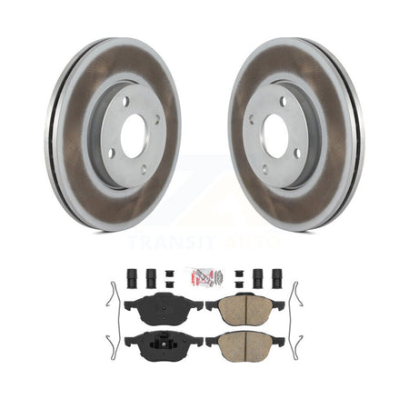 Front Coated Disc Brake Rotors And Ceramic Pads Kit For 2005-2007 Ford Focus KGA-104646