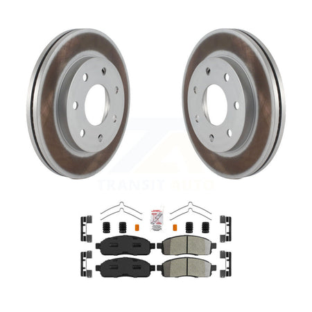 Front Coated Disc Brake Rotors & Semi-Metallic Pad Kit For Ford F-150 Lincoln Mark LT 4WD KGA-104653