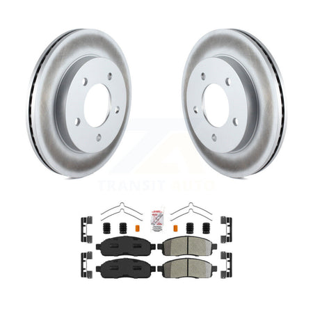 Front Coated Brake Rotors Semi-Metallic Pad Kit For 2004 Ford F-150 4WD With 5 Lug Wheels KGA-104655