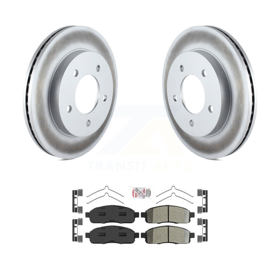 Front Coated Brake Rotors Semi-Metallic Pad Kit For 2004 Ford F-150 4WD With 5 Lug Wheels KGA-104656