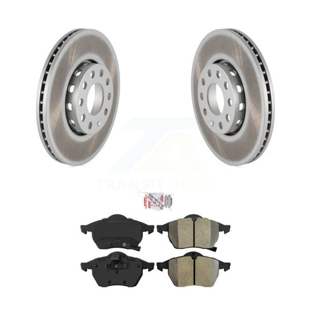 Front Coated Disc Brake Rotors And Semi-Metallic Pads Kit For Volkswagen Passat Audi A4 KGA-104667