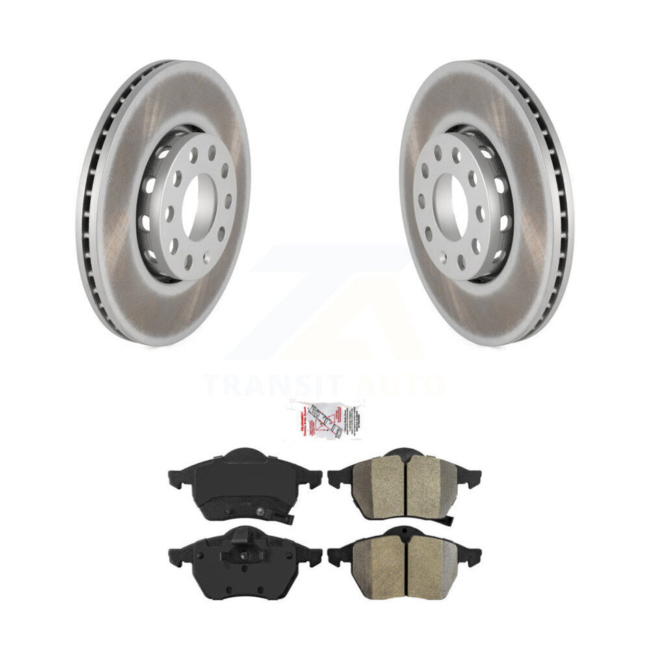 Front Coated Disc Brake Rotors And Semi-Metallic Pads Kit For Volkswagen Passat Audi A4 KGA-104667