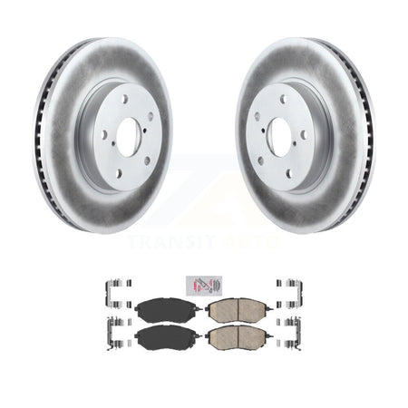 Front Coated Disc Brake Rotors And Ceramic Pads Kit For 2015 Subaru Legacy 2.5L KGA-104681