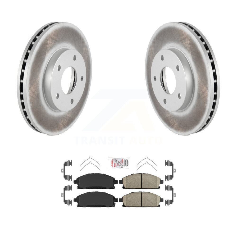 Front Coated Disc Brake Rotors And Ceramic Pads Kit For 2004-2006 Nissan X-Trail KGA-104682