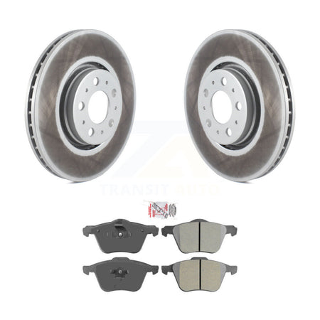 Front Coated Disc Brake Rotors And Semi-Metallic Pads Kit For Volvo XC90 KGA-104683