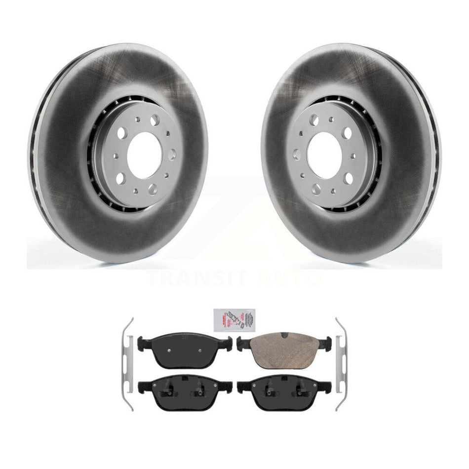 Front Coated Brake Rotor & Ceramic Pad Kit For Volvo XC90 With 328mm Diameter KGA-104684