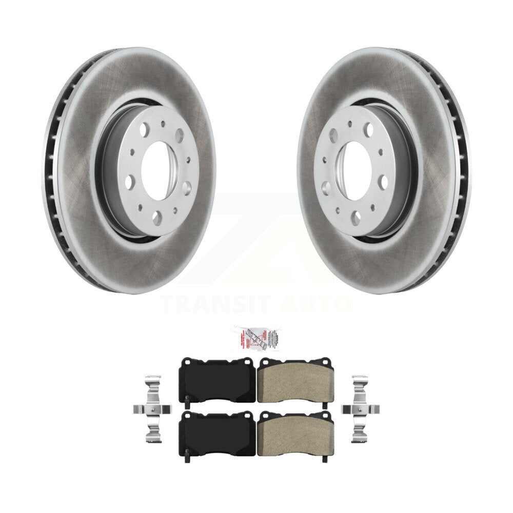 Front Coated Disc Brake Rotors And Semi-Metallic Pads Kit For 2005-2007 Volvo V70 R KGA-104689