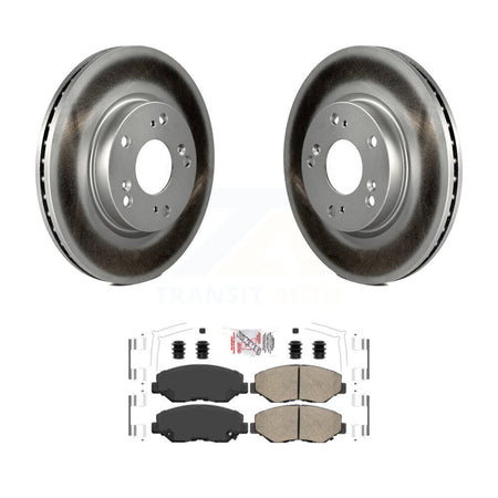 Front Coated Disc Brake Rotors And Ceramic Pads Kit For 2013 Acura ILX 2.0L KGA-104707