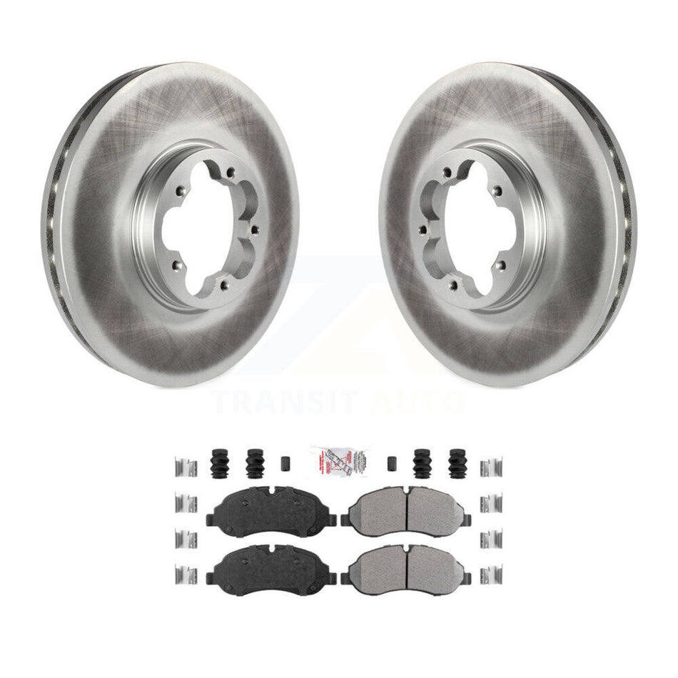 Front Coat Brake Rotor Semi-Metallic Pad Kit For Ford Transit-250 Transit-150 Transit-350 KGA-104716