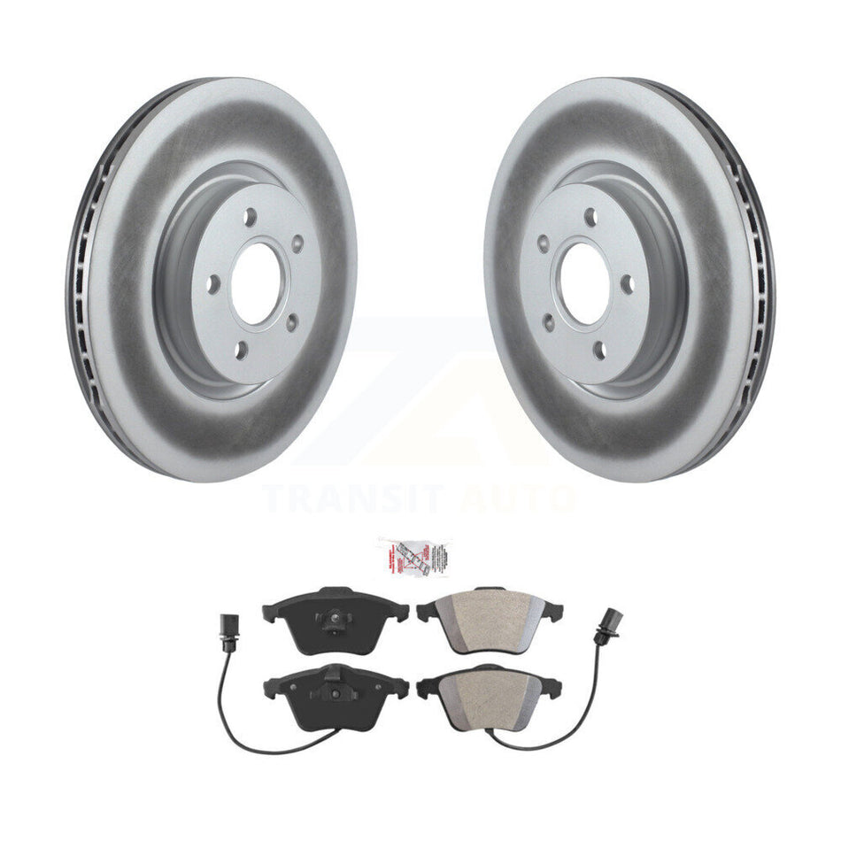 Front Coated Disc Brake Rotors And Semi-Metallic Pads Kit For Volvo S40 V50 C70 KGA-104722