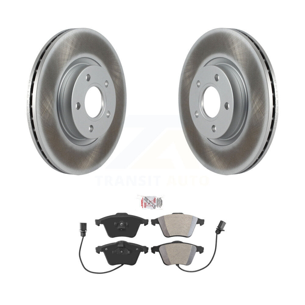 Front Coated Disc Brake Rotors And Semi-Metallic Pads Kit For Volvo S40 KGA-104724