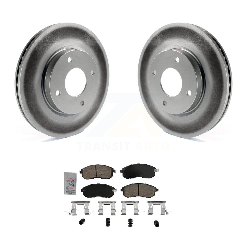 Front Coated Disc Brake Rotors And Ceramic Pads Kit For Nissan Versa KGA-104727
