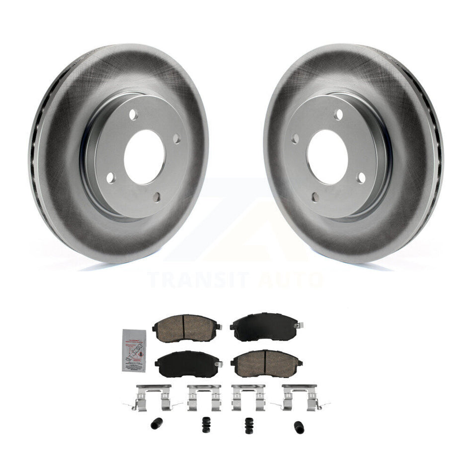 Front Coated Disc Brake Rotors And Ceramic Pads Kit For Nissan Versa KGA-104727