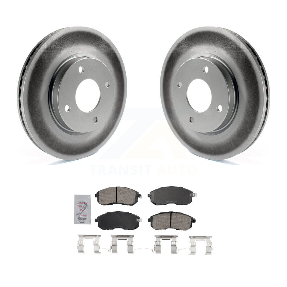 Front Coated Disc Brake Rotors And Ceramic Pads Kit For Nissan Versa KGA-104728