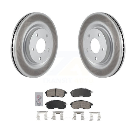 Front Coated Disc Brake Rotors & Ceramic Pad Kit For 2017-2019 Nissan Sentra Turbocharged KGA-104730