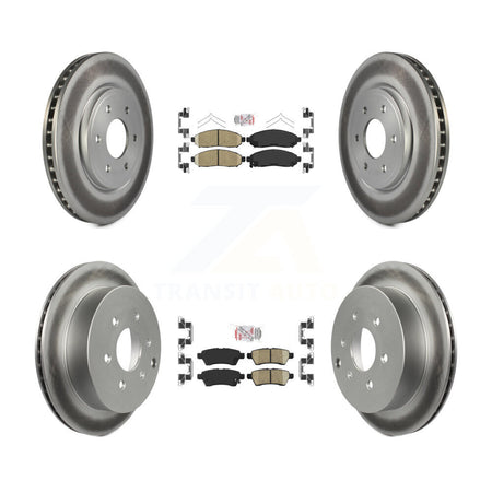 Front Rear Ceramic Pads And Coated Disc Brake Rotors Kit For 2006-2007 Nissan Xterra KGA-104741