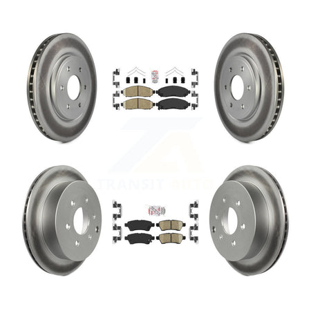 Front Rear Ceramic Pads And Coated Disc Brake Rotors Kit For 2006-2007 Nissan Xterra KGA-104742