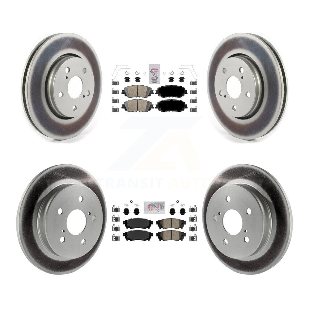 Front Rear Ceramic Pads And Coated Disc Brake Rotors Kit For Toyota C-HR KGA-104744