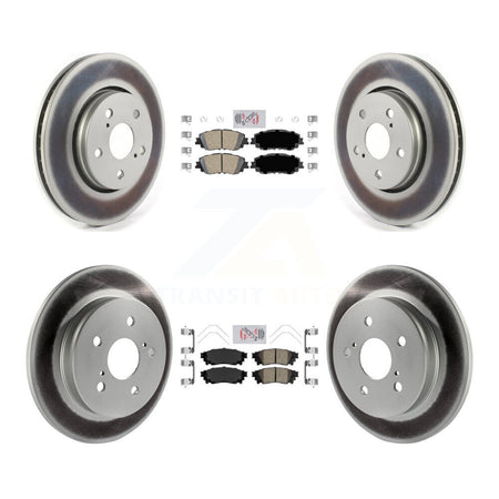Front Rear Ceramic Pads And Coated Disc Brake Rotors Kit For Toyota C-HR KGA-104747