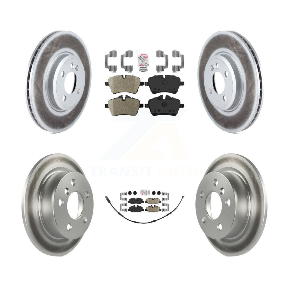 Front Semi-Metallic Rear Ceramic Pad Coat Brake Rotors Kit For 2015 Mini Cooper 2.0L/1.5L KGA-104752
