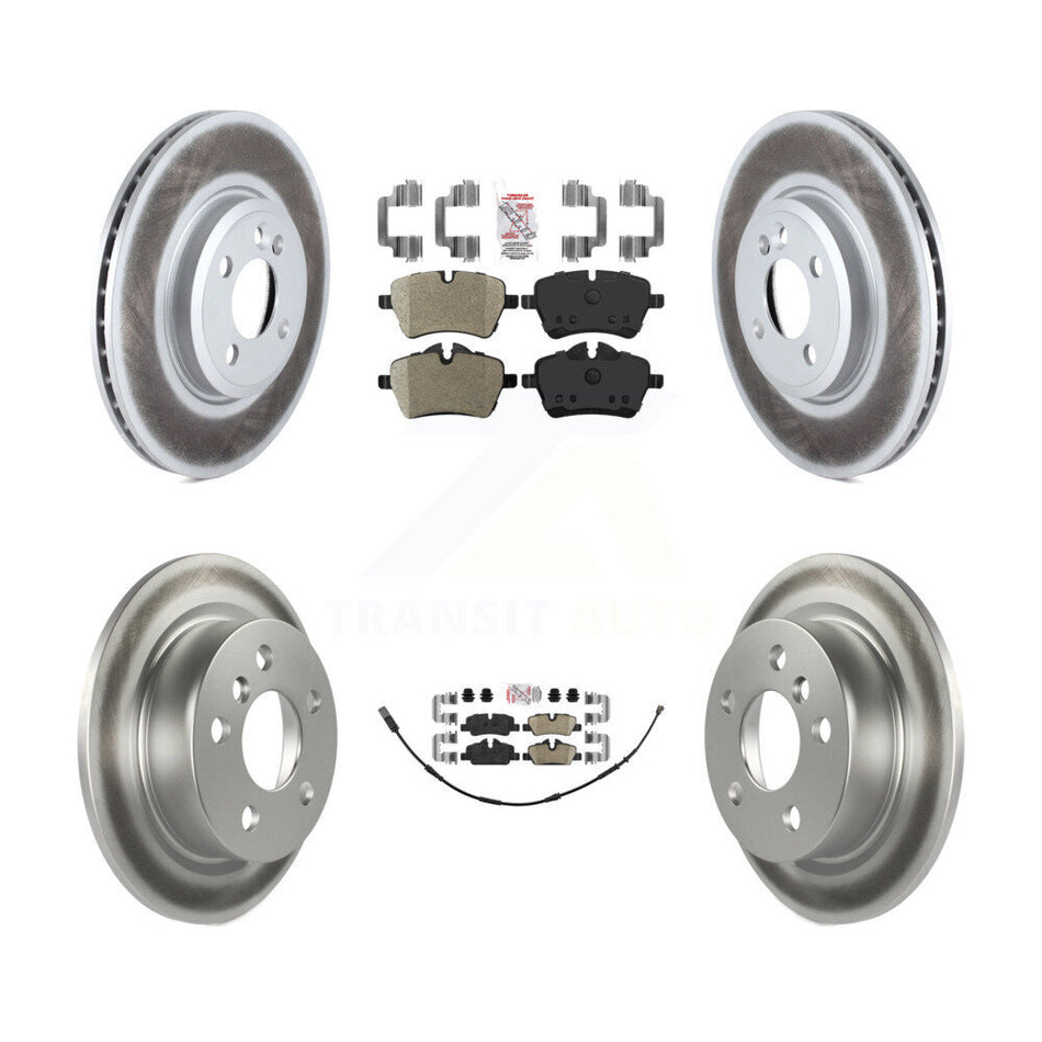 Front Semi-Metallic Rear Ceramic Pad Coat Brake Rotors Kit For 2015 Mini Cooper 2.0L/1.5L KGA-104752