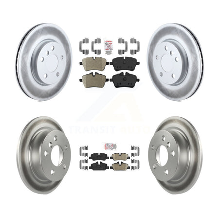 Front Semi-Metallic Rear Ceramic Pads And Coated Disc Brake Rotors Kit For Mini Cooper KGA-104753