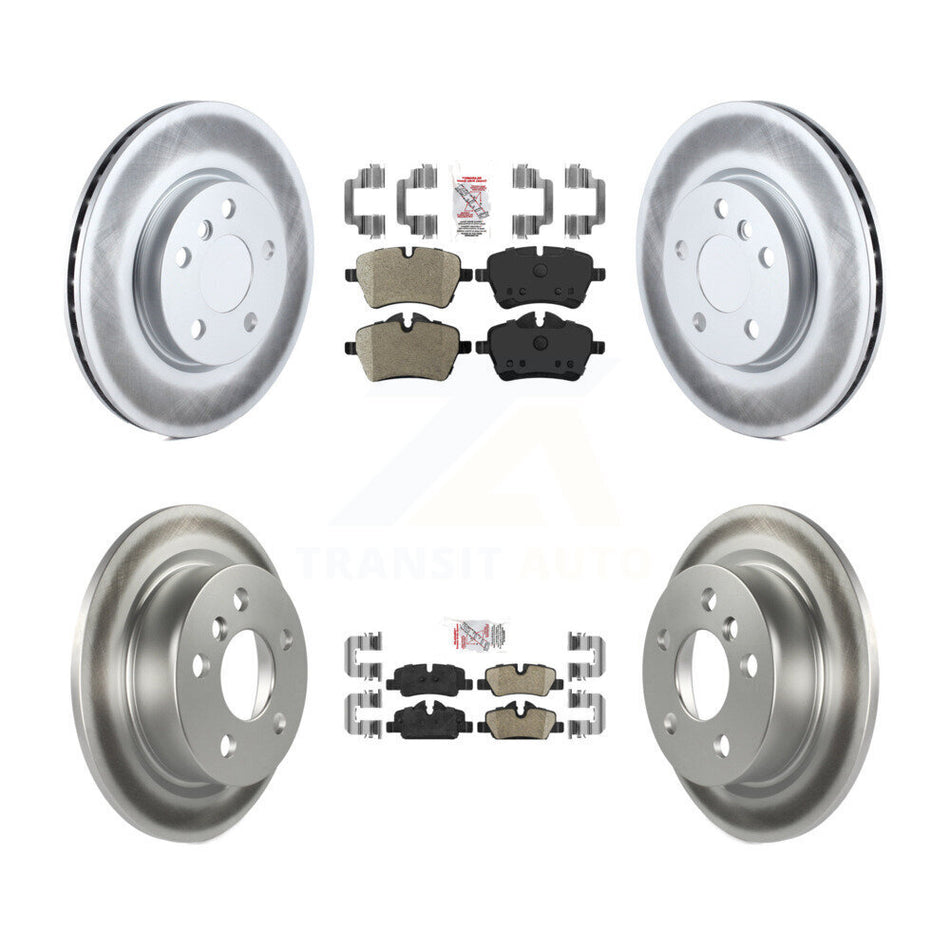 Front Semi-Metallic Rear Ceramic Pads And Coated Disc Brake Rotors Kit For Mini Cooper KGA-104753
