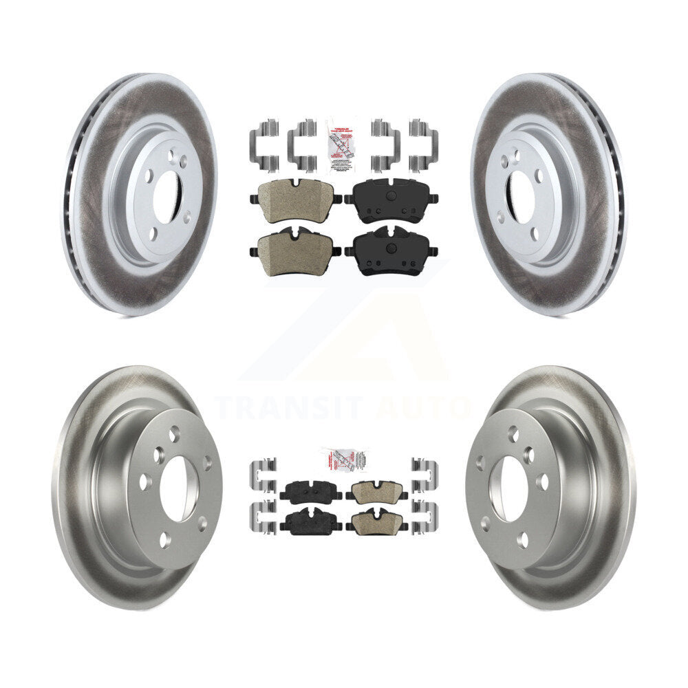 Front Semi-Metallic Rear Ceramic Pad Coat Brake Rotors Kit For 2015 Mini Cooper 2.0L/1.5L KGA-104754