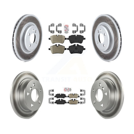 Front Semi-Metallic Rear Ceramic Pad Coat Brake Rotors Kit For 2015 Mini Cooper 2.0L/1.5L KGA-104754