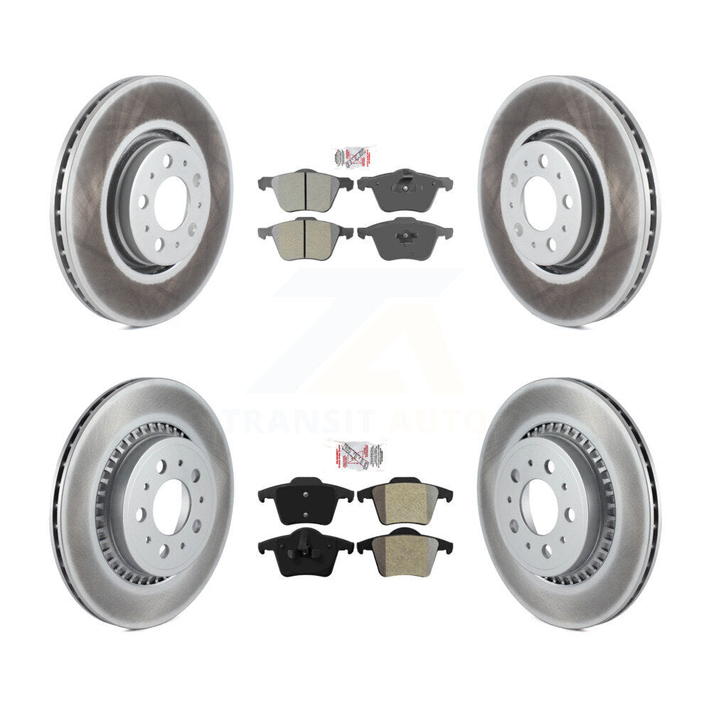 Front Rear Semi-Metallic Pads And Coated Disc Brake Rotors Kit For Volvo XC90 KGA-104756