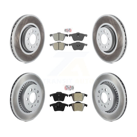Front Rear Semi-Metallic Pads And Coated Disc Brake Rotors Kit For Volvo XC90 KGA-104756