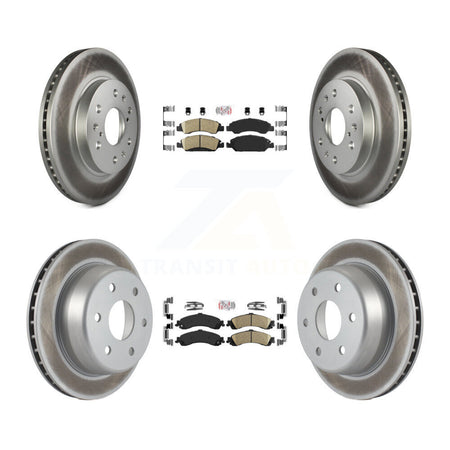 Front Rear Ceramic Pad Coat Disc Brake Rotors Kit For Chevrolet Silverado 1500 GMC Sierra KGA-104758